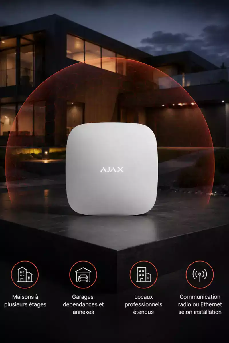 Ajax ReX 2 pour grande maison et bâtiment à plusieurs étages