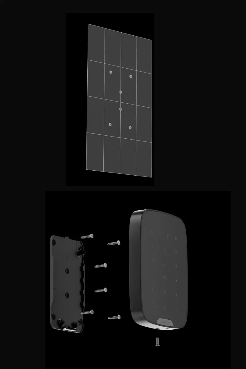 Installation Ajax KeyPad Plus Jeweller avec SmartBracket