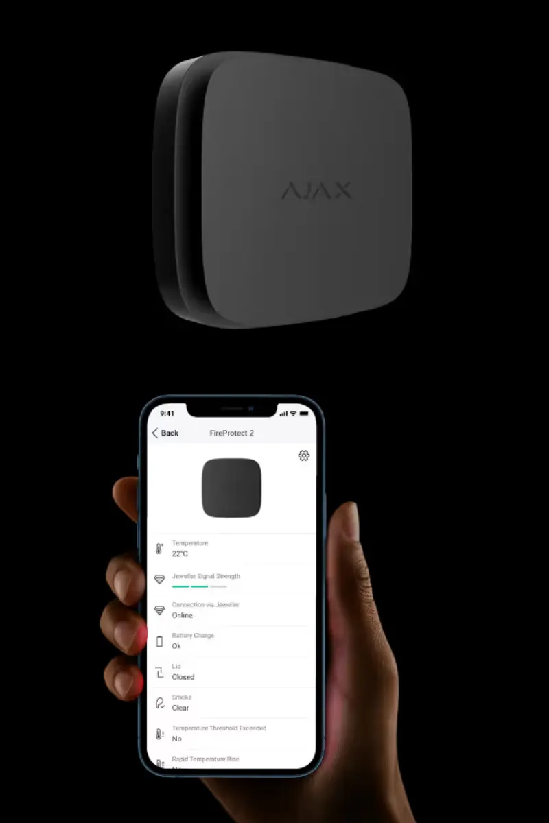 Scénarios d'automatisation déclenchés par le détecteur Ajax FireProtect 2